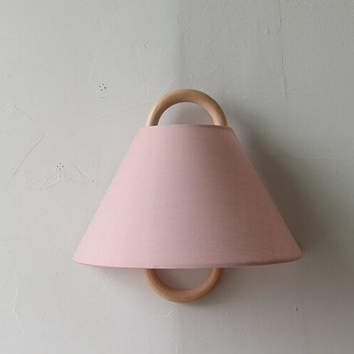 Modern Original Solid Wood Pleated Semi-Circle 1-Light Wall
