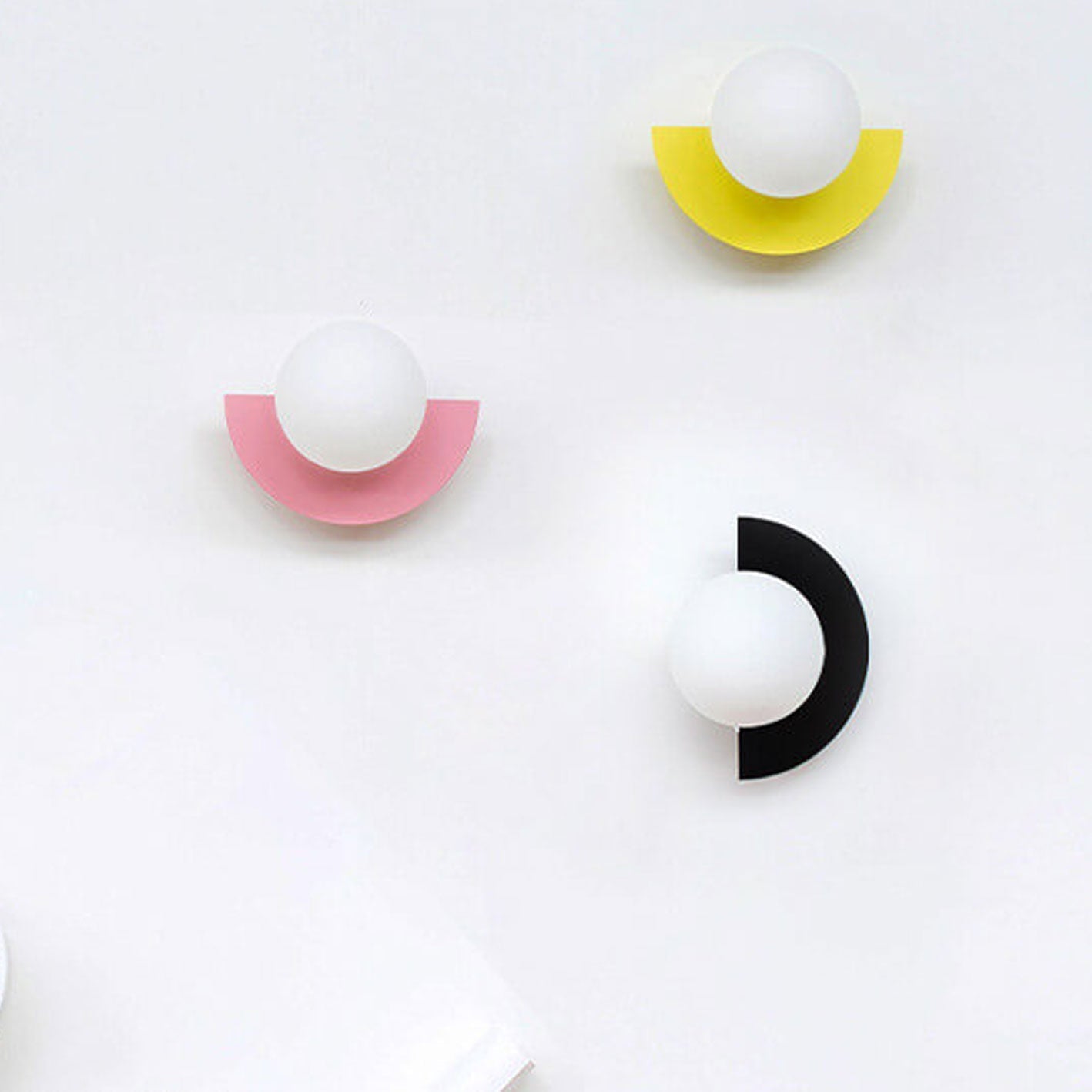 Modern Minimalist Glass Spherical Colorful Semicircle