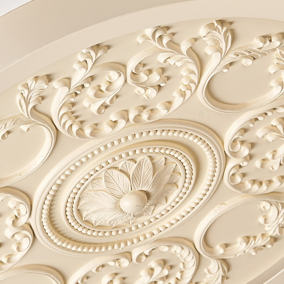 Modern Minimalist Carved Iron Resin Acrylic LED Flush Mount