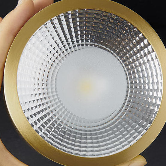 Modern Luxury Round Copper Ultra-thin LED Flush Mount Light
