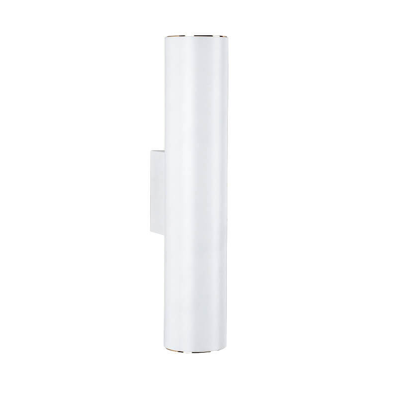 Modern Minimalist Round Aluminum Cylindrical 2-Light Wall
