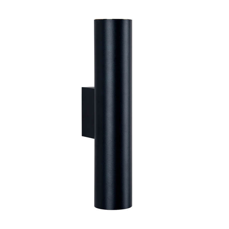 Modern Minimalist Round Aluminum Cylindrical 2-Light Wall