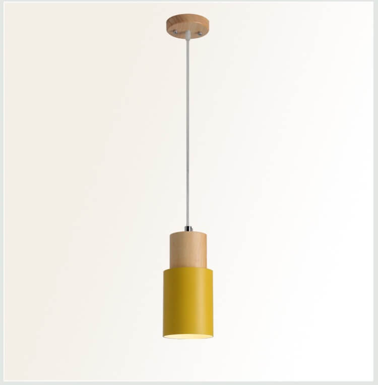 Nordic Macaron Cylinder Aluminum 1-Light Single LED Pendant