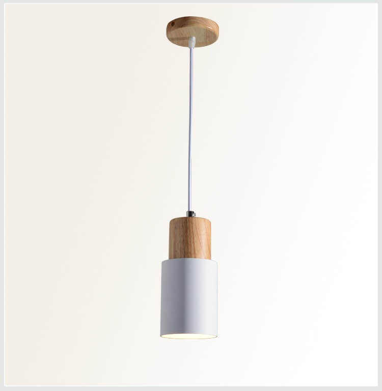 Nordic Macaron Cylinder Aluminum 1-Light Single LED Pendant