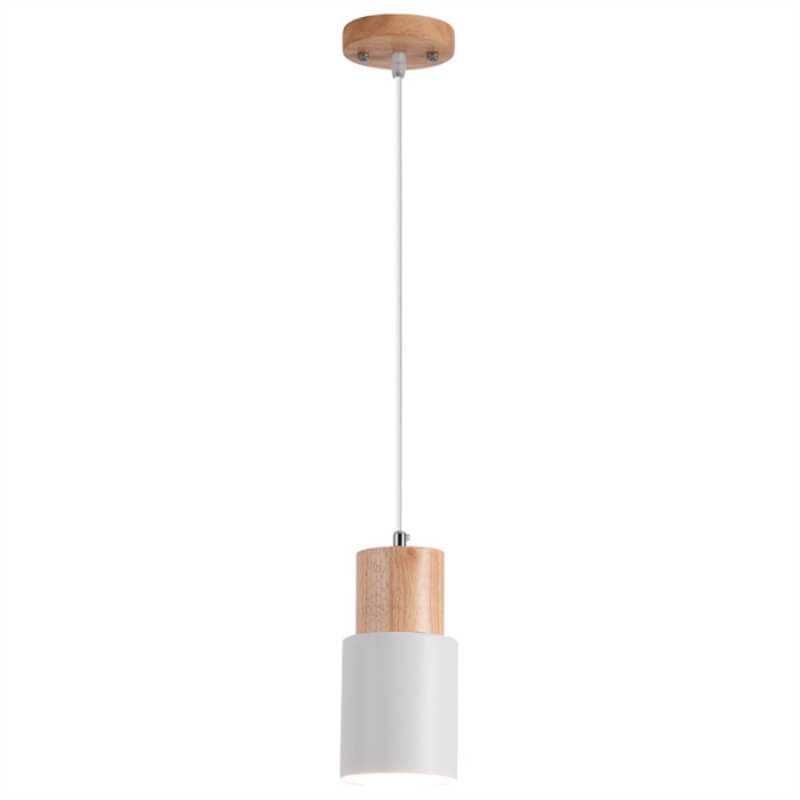 Nordic Macaron Cylinder Aluminum 1-Light Single LED Pendant