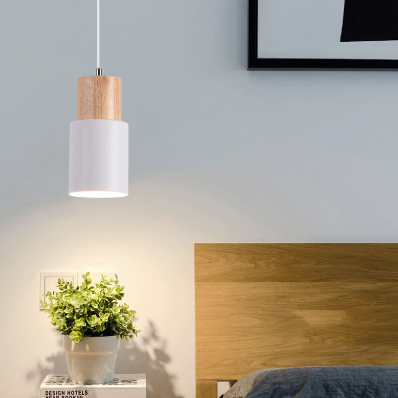 Nordic Macaron Cylinder Aluminum 1-Light Single LED Pendant