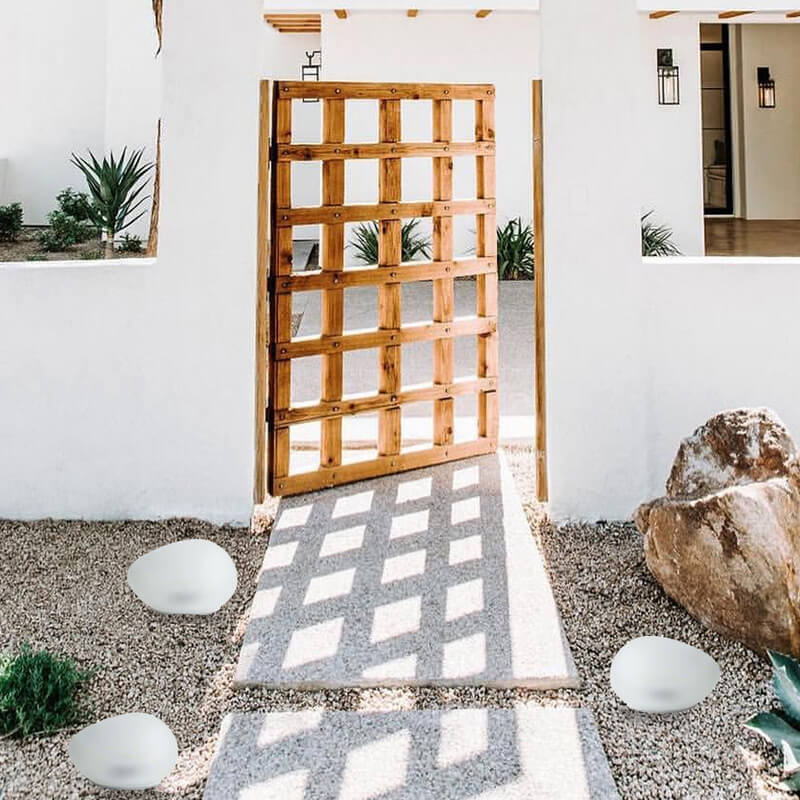 Solar Pebble ABS Sandblasted Glass LED Outdoor Landscape