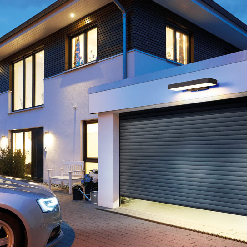 Modern Minimalist Rectangular Flat LED Sensor Outdoor