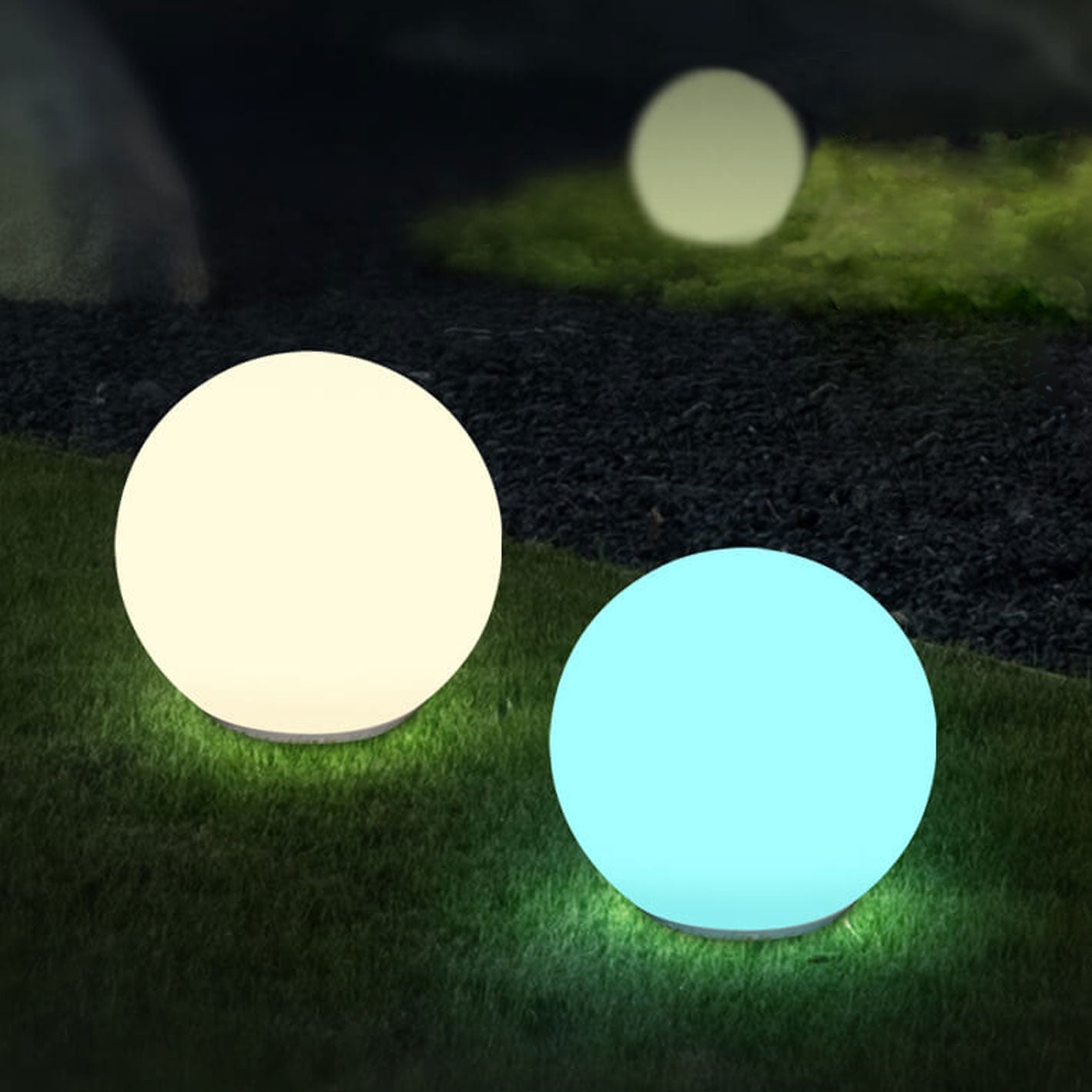Solar Waterproof PE Spherical LED Outdoor Decorative Lawn