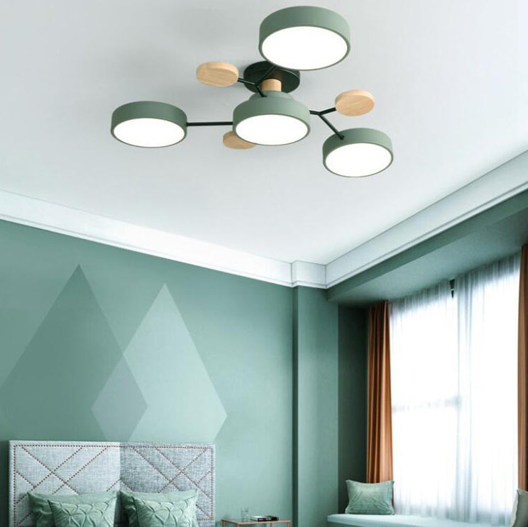 Contemporary Scandinavian Round Molecule Branch Design LED