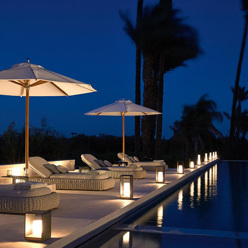 Modern Minimalist Square Frame Stainless Steel Acrylic LED