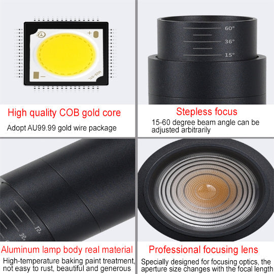 Modern Minimalist Adjustable Dimmable Focus Dimming