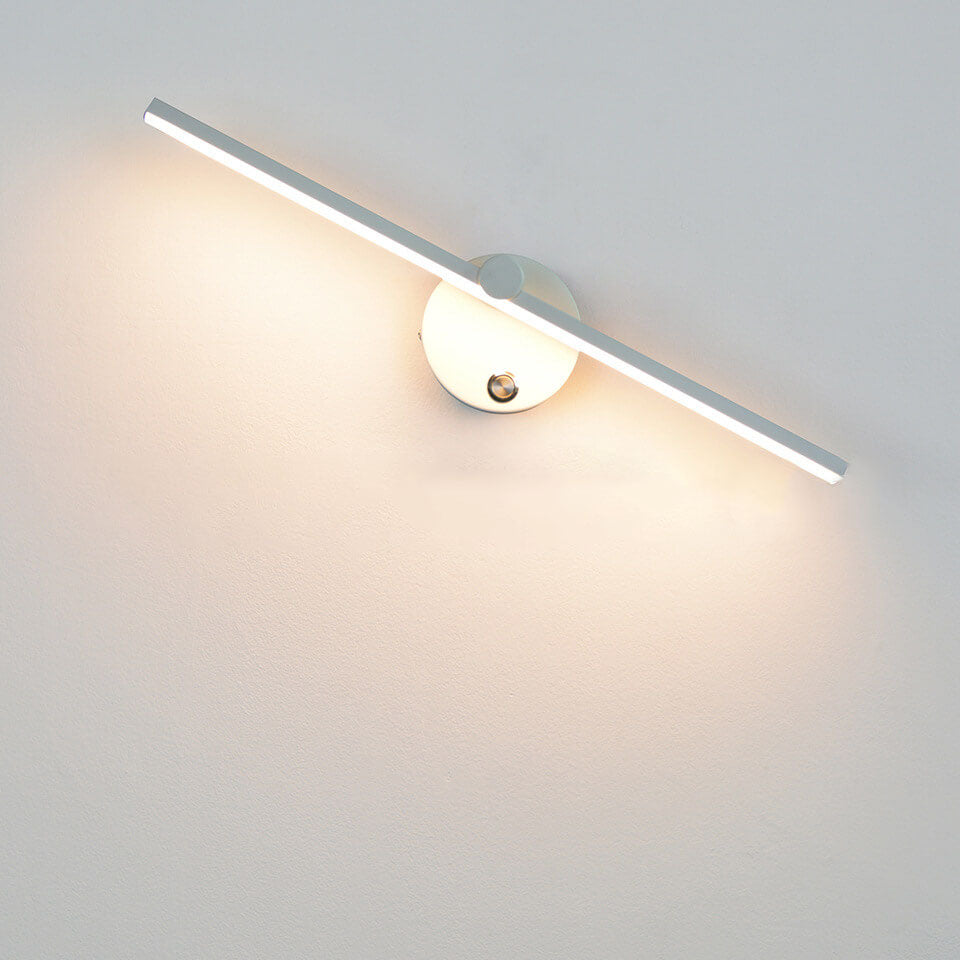 Nordic Minimalist Aluminum Long Bar Switch LED Mirror Wall