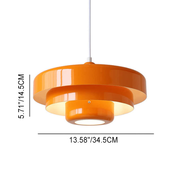 Nordic Vintage Multi-Layered Round Metal 1-Light Pendant