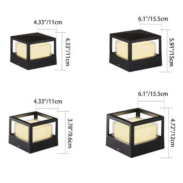 Industrial Waterproof Aluminum Cylinder LED Outdoor Lawn