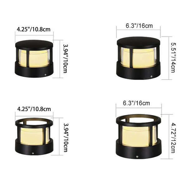 Industrial Waterproof Aluminum Cylinder LED Outdoor Lawn
