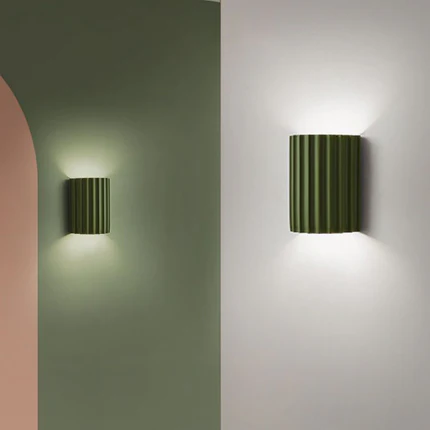 Contemporary Nordic Resin Tiles 2-Light Wall Sconce Lamp