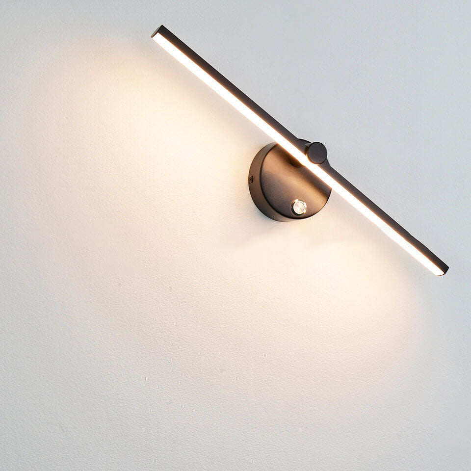 Nordic Minimalist Aluminum Long Bar Switch LED Mirror Wall