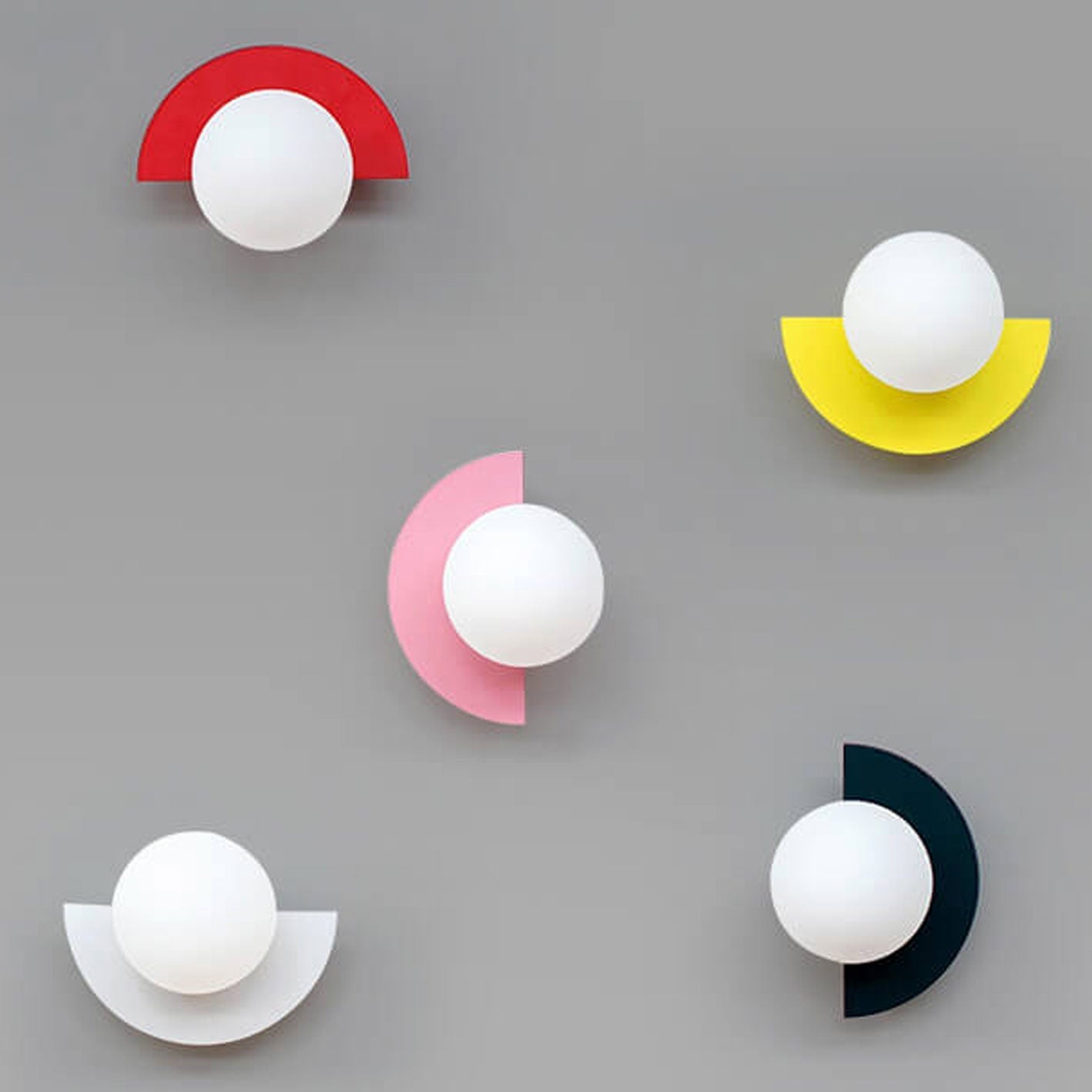 Modern Minimalist Glass Spherical Colorful Semicircle