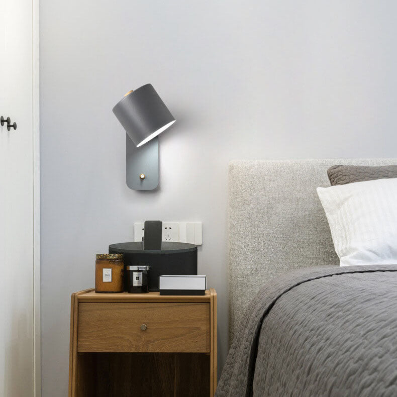 Nordic Macaron Cylinder Shape Rotatable 1-Light Wall Sconce