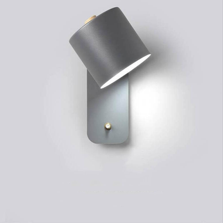 Nordic Macaron Cylinder Shape Rotatable 1-Light Wall Sconce