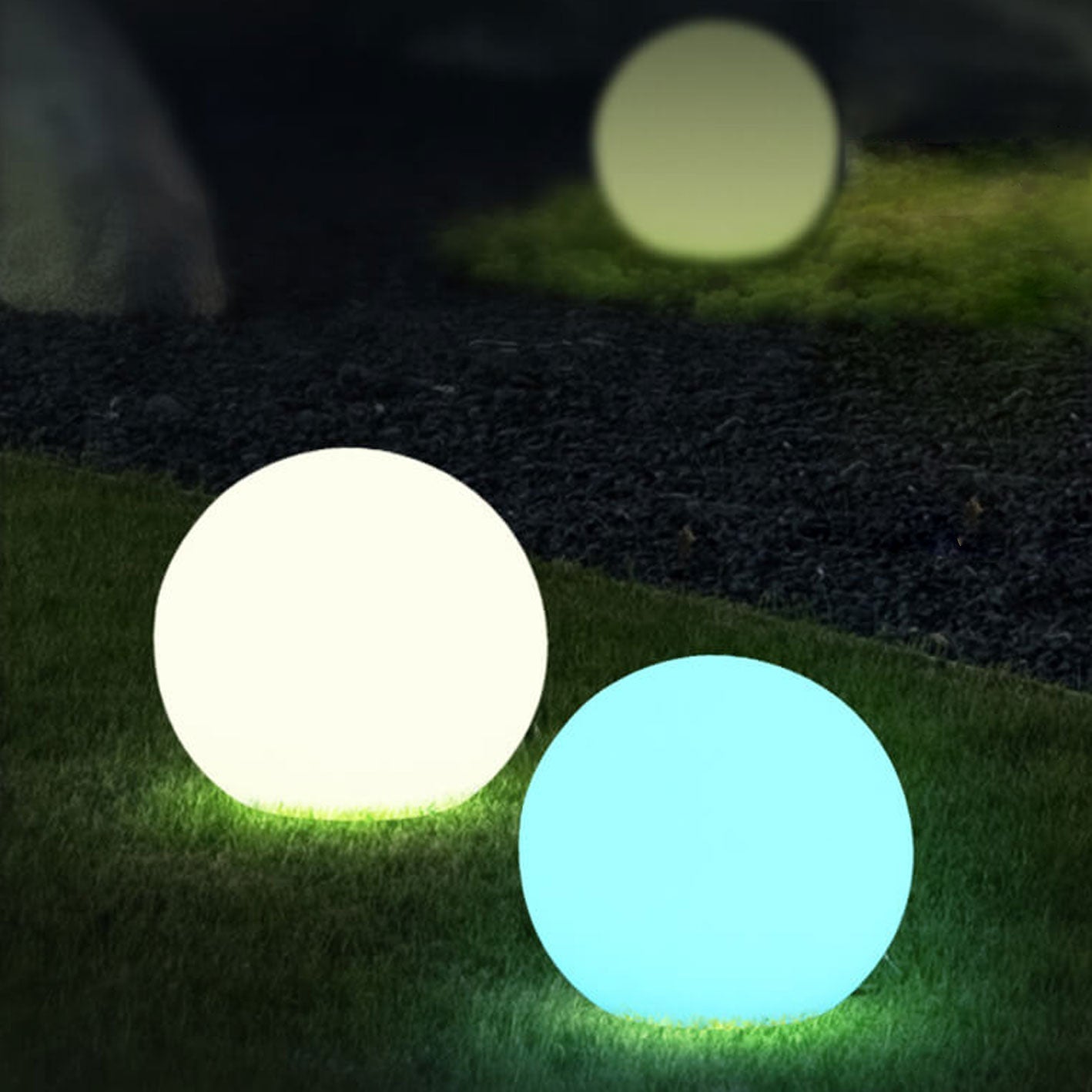 Solar Waterproof PE Spherical LED Outdoor Decorative Lawn