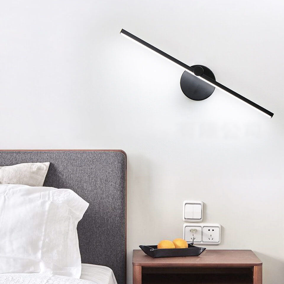 Nordic Minimalist Aluminum Long Bar Switch LED Mirror Wall
