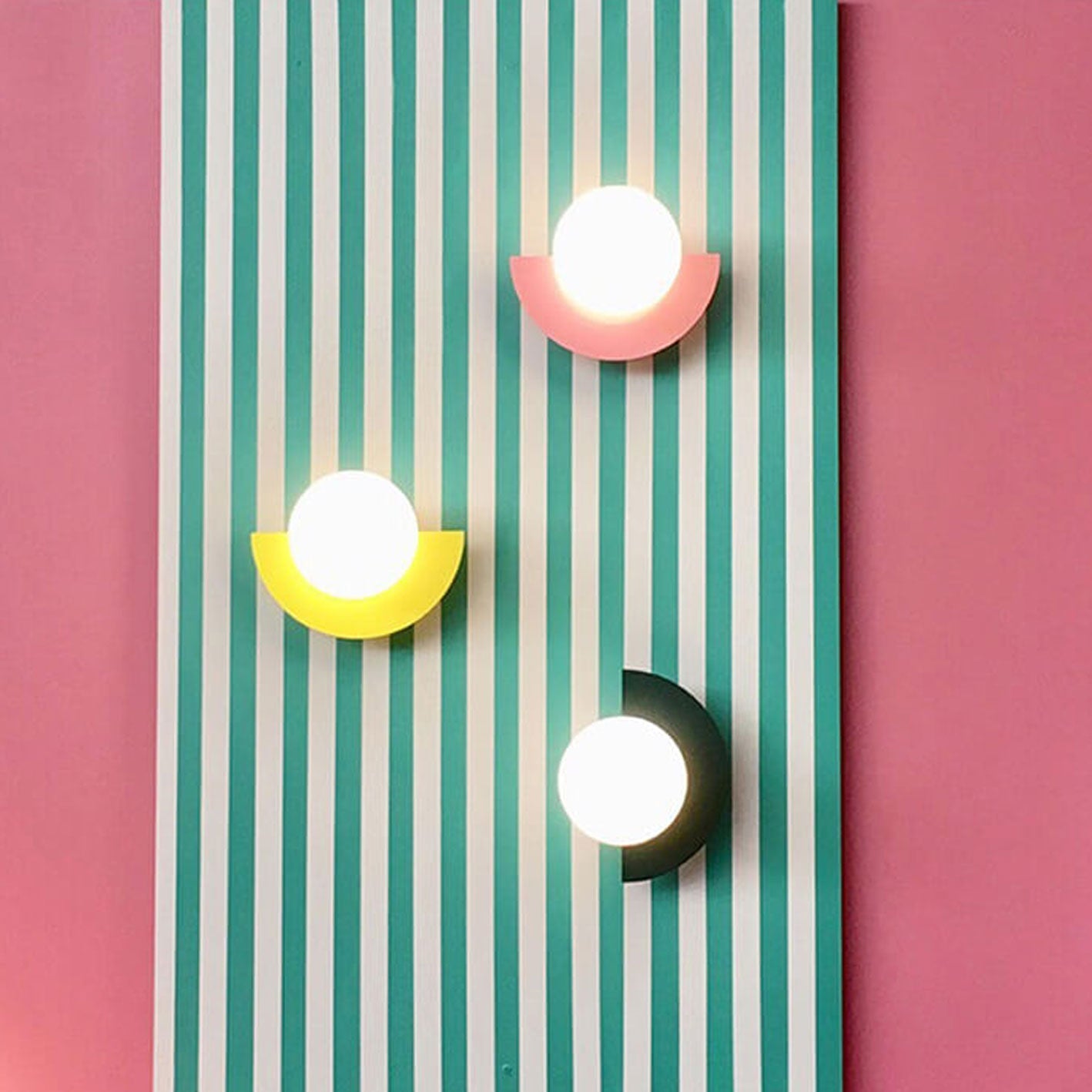 Modern Minimalist Glass Spherical Colorful Semicircle