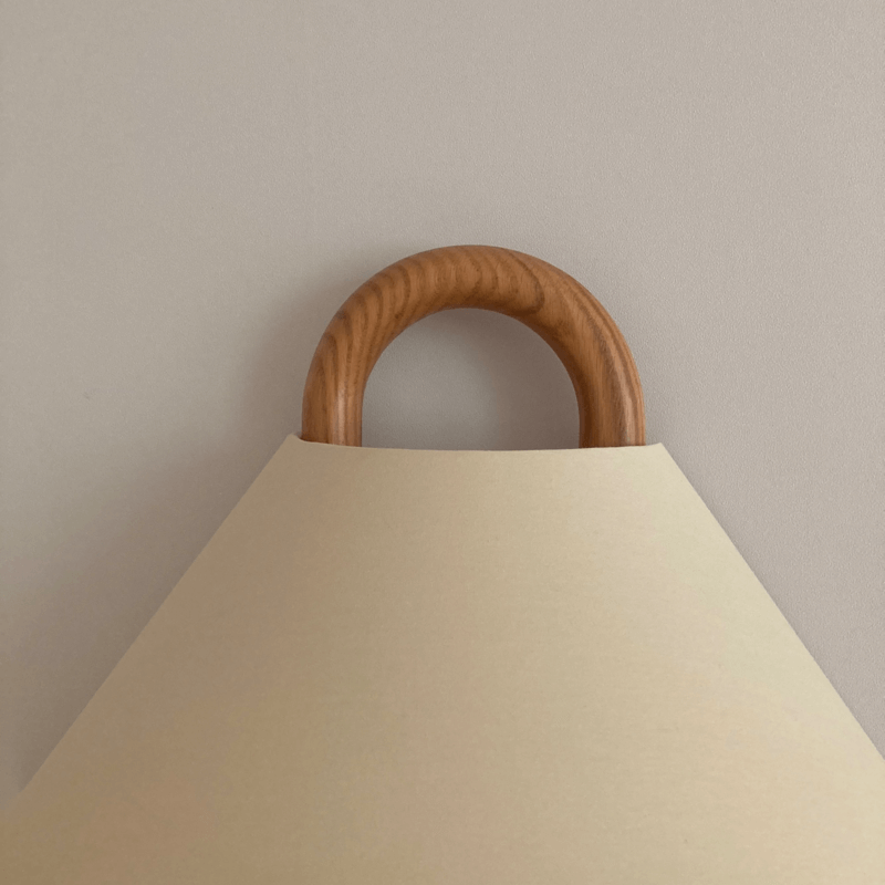 Modern Original Solid Wood Pleated Semi-Circle 1-Light Wall