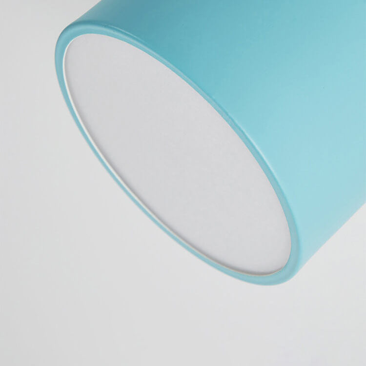 Scandinavian Macaroon Solid Color Log LED Flush Mount