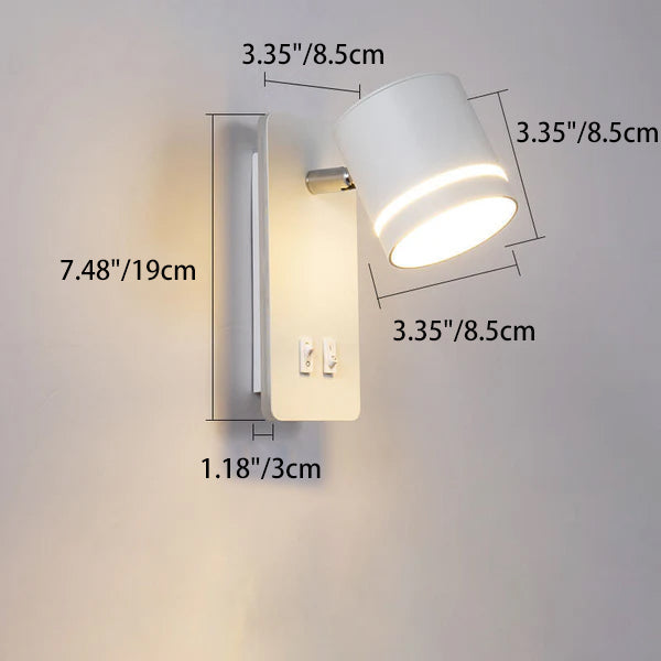 Contemporary Nordic Iron Square Spotlight Rotatable LED