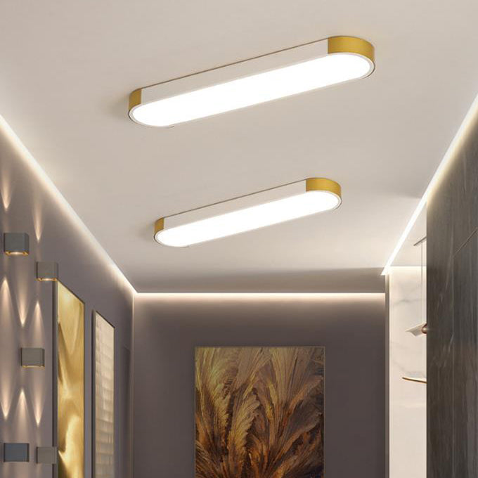 Modern Minimalist Rectangular Ring LED Flush Mount Ceiling