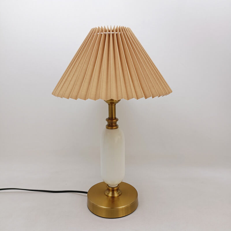 Traditional French Round Fabric PVC Metal Pleated Shade
