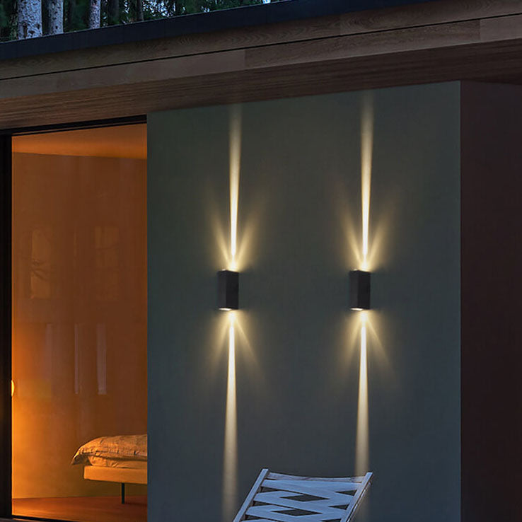 Modern Aluminum Lens Outdoor Patio Double-headed LED Wall