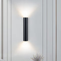Modern Minimalist Round Aluminum Cylindrical 2-Light Wall