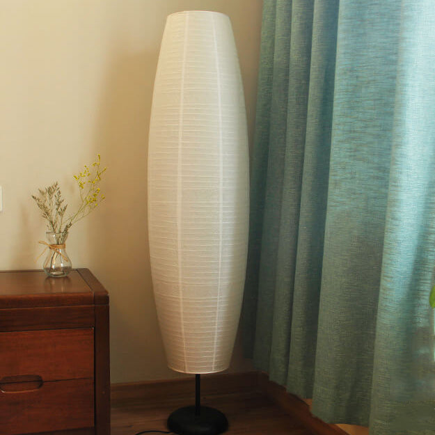 Nordic Minimalist Rice Paper Column 2-Light Standing Floor