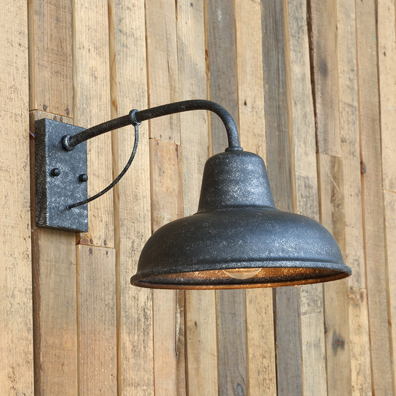 Vintage Iron Barn Waterproof Outdoor 1-Light Wall Sconce