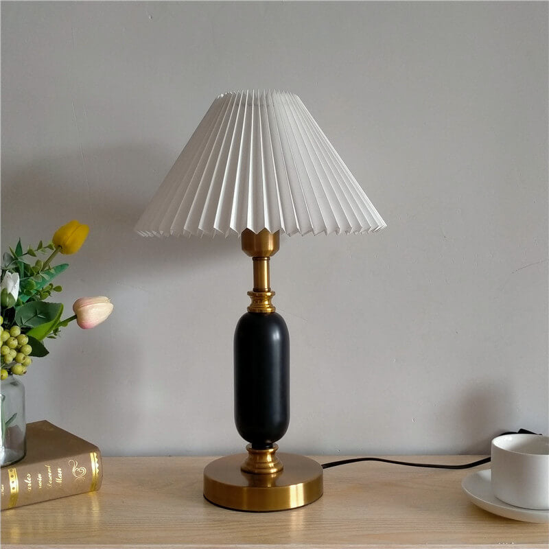 Traditional French Round Fabric PVC Metal Pleated Shade