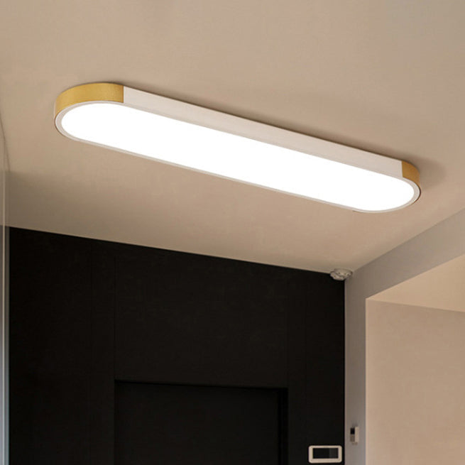 Modern Minimalist Rectangular Ring LED Flush Mount Ceiling