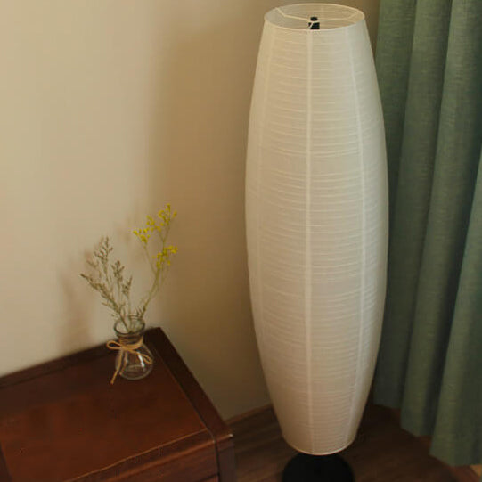 Nordic Minimalist Rice Paper Column 2-Light Standing Floor