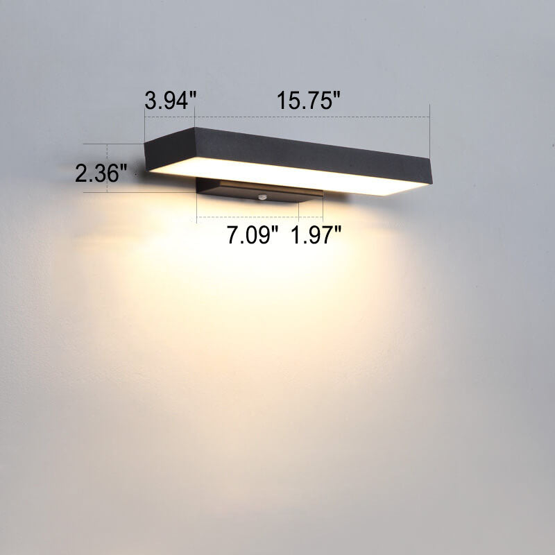 Modern Minimalist Rectangular Flat LED Sensor Outdoor