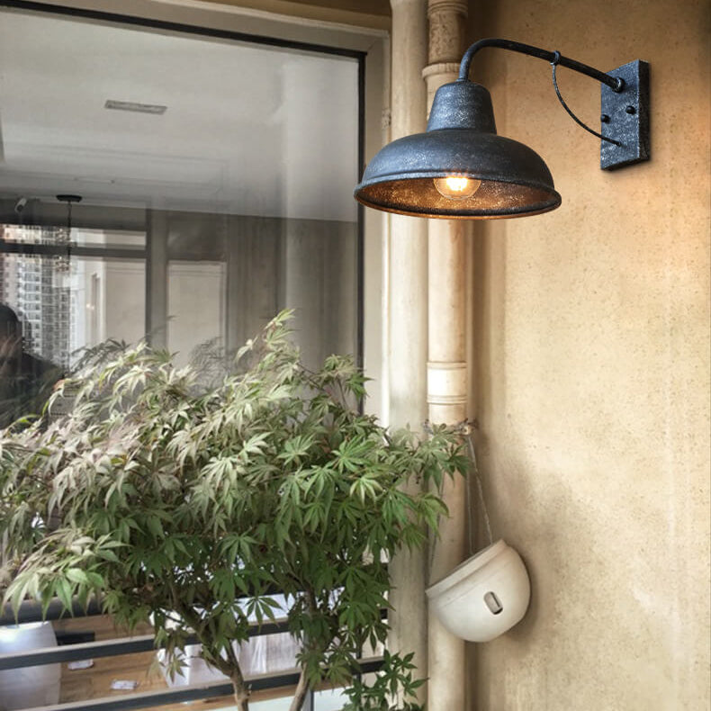 Vintage Iron Barn Waterproof Outdoor 1-Light Wall Sconce