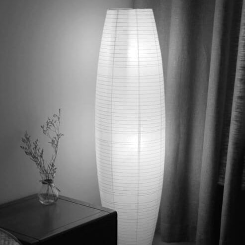 Nordic Minimalist Rice Paper Column 2-Light Standing Floor