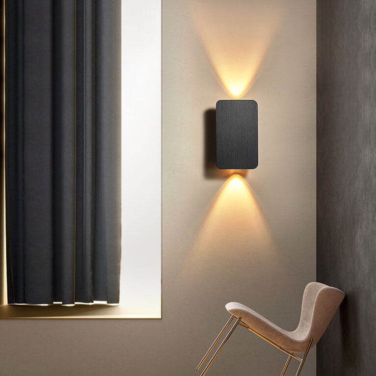 Nordic Minimalist Aluminum Rectangular Flat Panel 2-Light