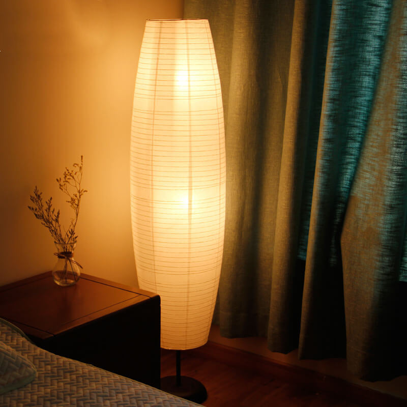 Nordic Minimalist Rice Paper Column 2-Light Standing Floor