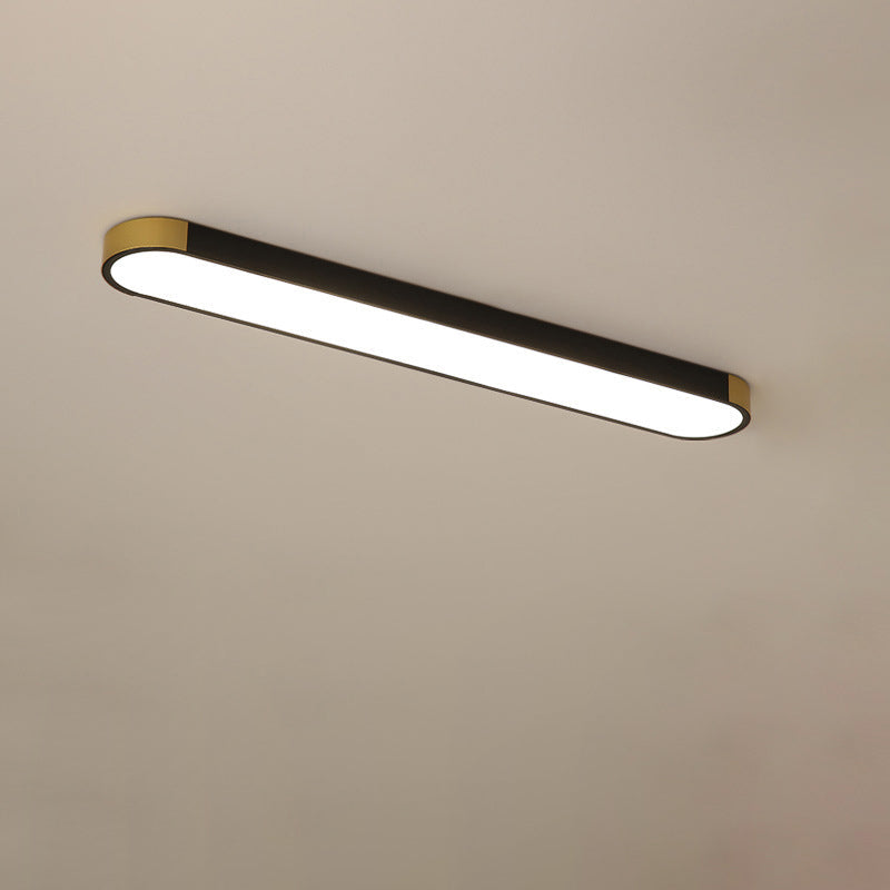 Modern Minimalist Rectangular Ring LED Flush Mount Ceiling