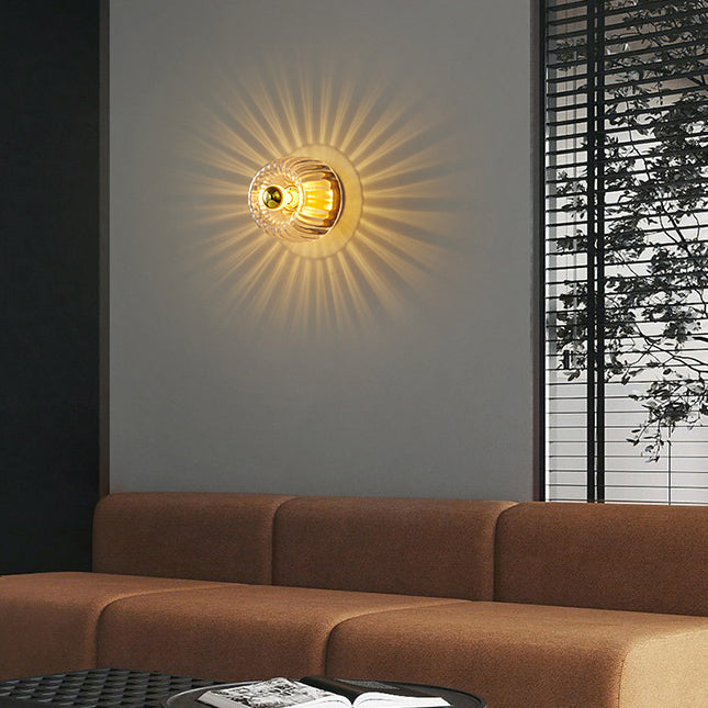 Modern Luxury Glass Sun Shape Full Copper Dual Purpose
