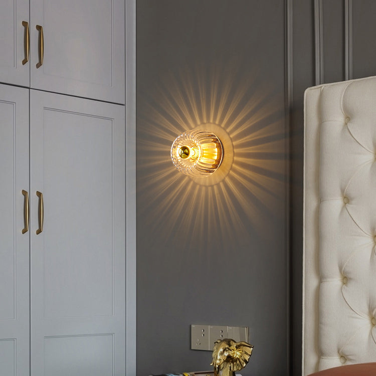 Modern Luxury Glass Sun Shape Full Copper Dual Purpose