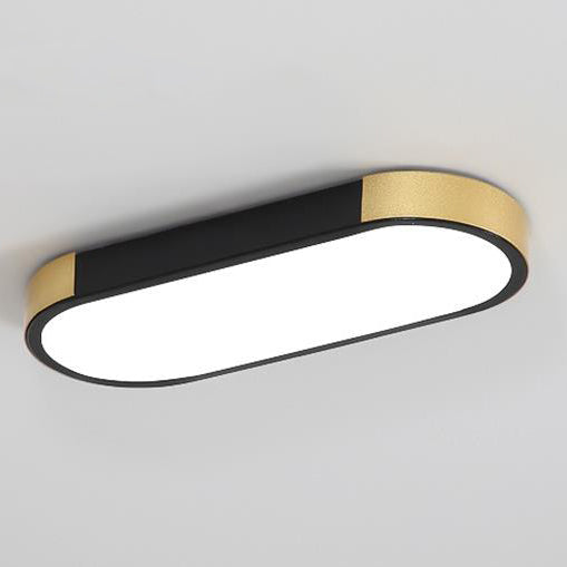 Modern Minimalist Rectangular Ring LED Flush Mount Ceiling