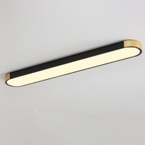 Modern Minimalist Rectangular Ring LED Flush Mount Ceiling